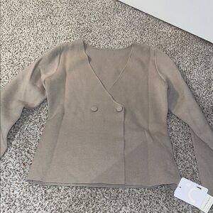 Commence clothing Chic Tan Wrap Blouse